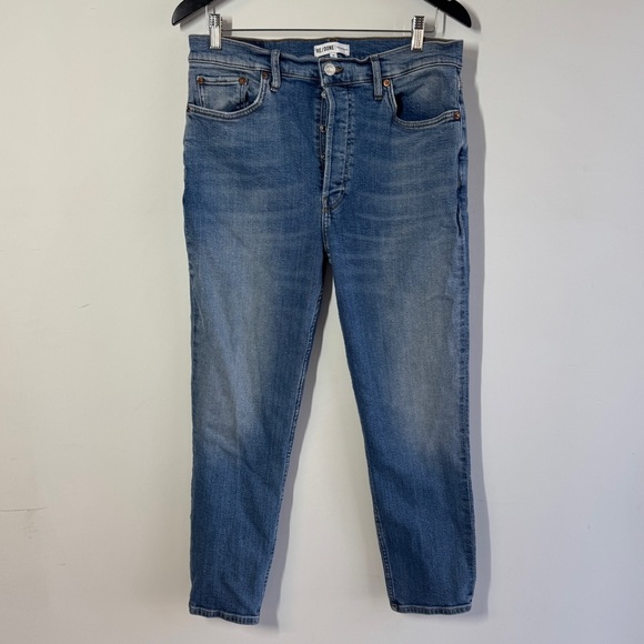RE/DONE REVOLVE Blue High Rise Skinny Jeans Size 31 Women’s Vintage Style - Picture 2 of 13